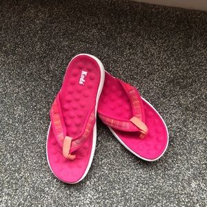 Keds Pink Flip Flops- Size 6
